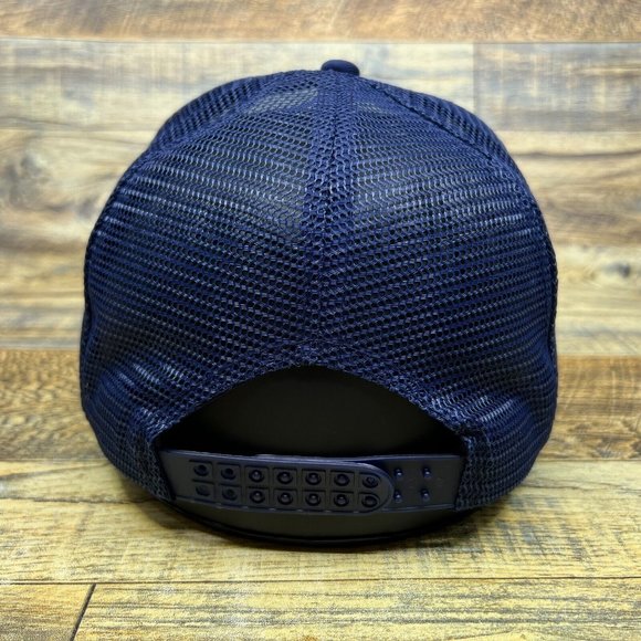 Houston Astros Mens Trucker Hat Navy Snapback 1977 Vintage Logo Baseball Cap - Picture 4 of 7